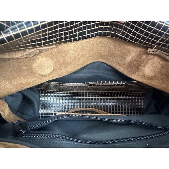 Daniella Lehavi Brown Leather Rectangle Shoulder Bag with Suede Strap - Picture 8 of 15